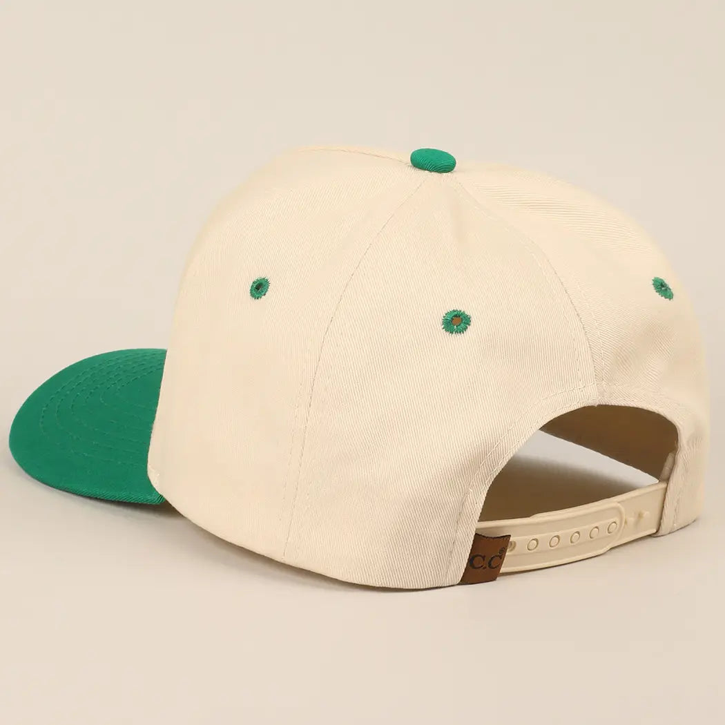 Buffalo Belle - Rodeo Embroidered Green/Natural Cap