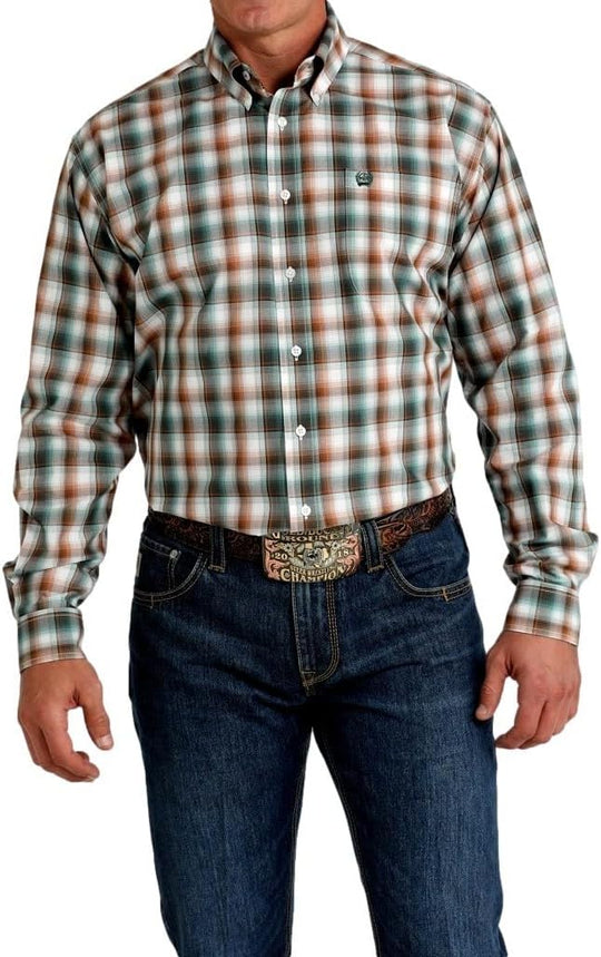 Cinch - Mens Plaid Print Arena Shirt