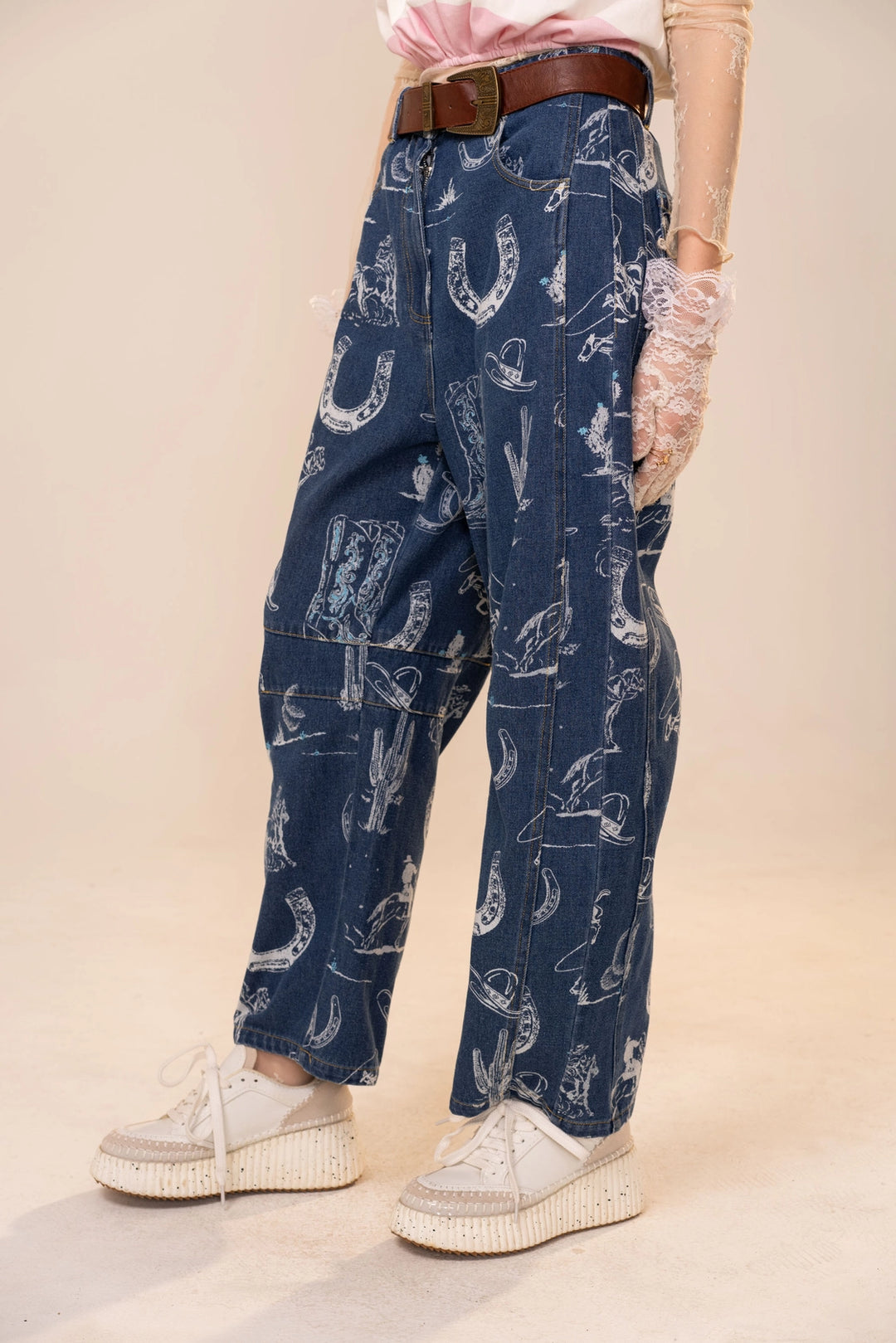 Buffalo Belle - Dark Dinero Denim Barrel Pants