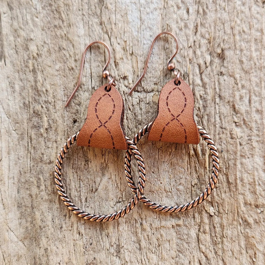 Cactus Creek - Lari Dee Tooled Leather Earrings