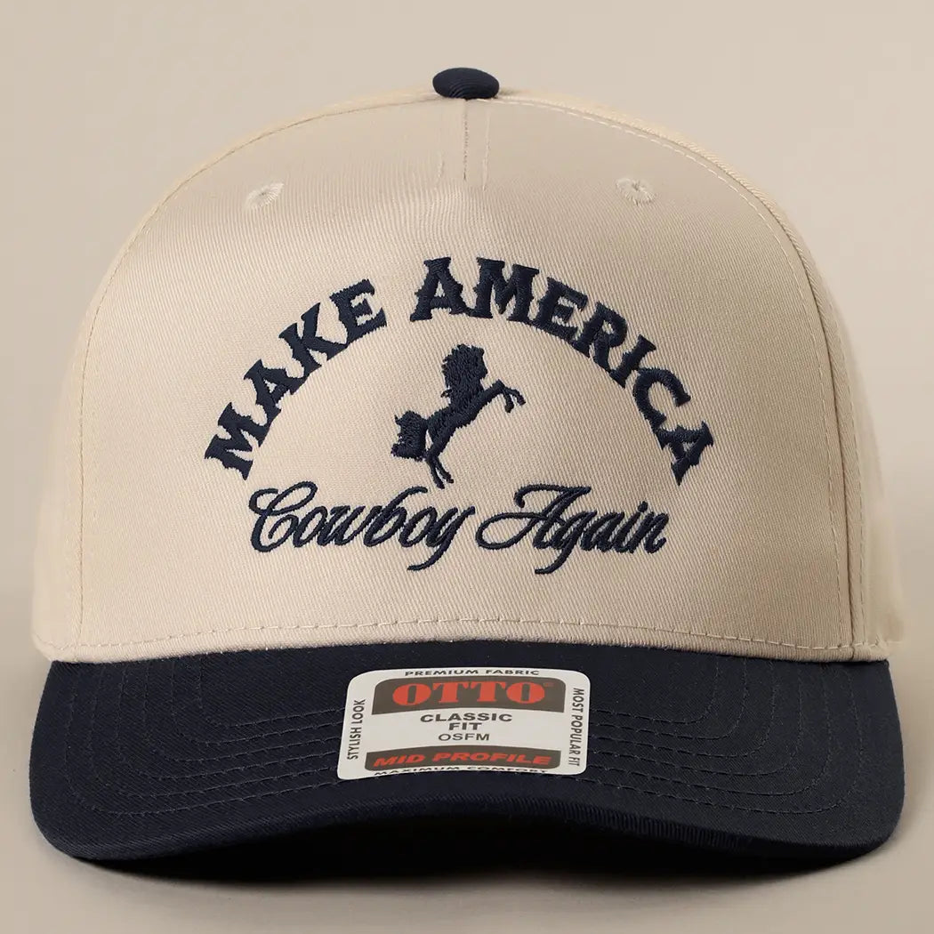 Buffalo Belle - Navy Make America Cowboy Cap