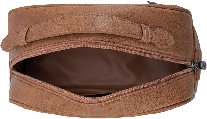 Wrangler - Embroidered Cosmetic Bag - Camel