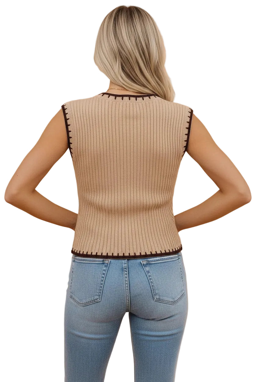 Buffalo Belle - Women's Western Horseshoe Ribbed Knit Sweater Top