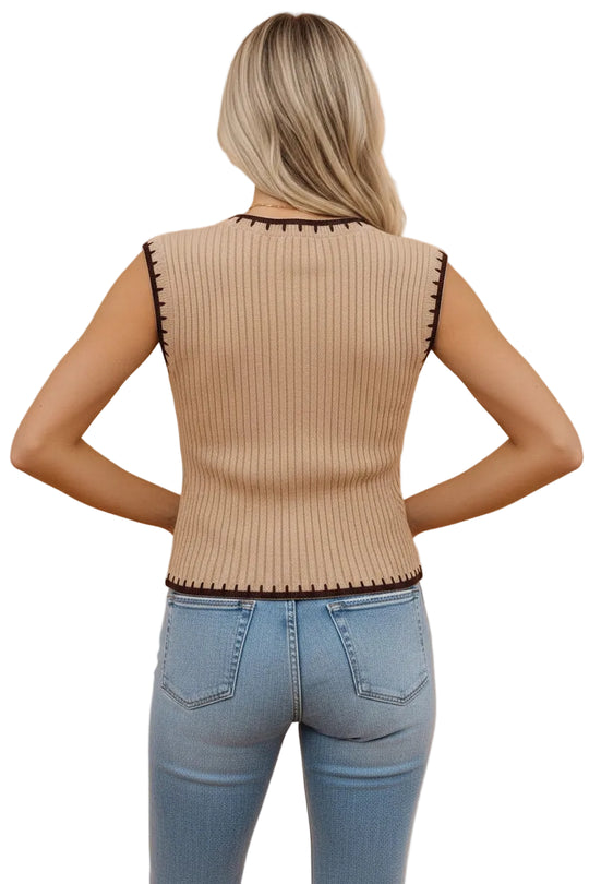 Buffalo Belle - Women's Western Horseshoe Ribbed Knit Sweater Top