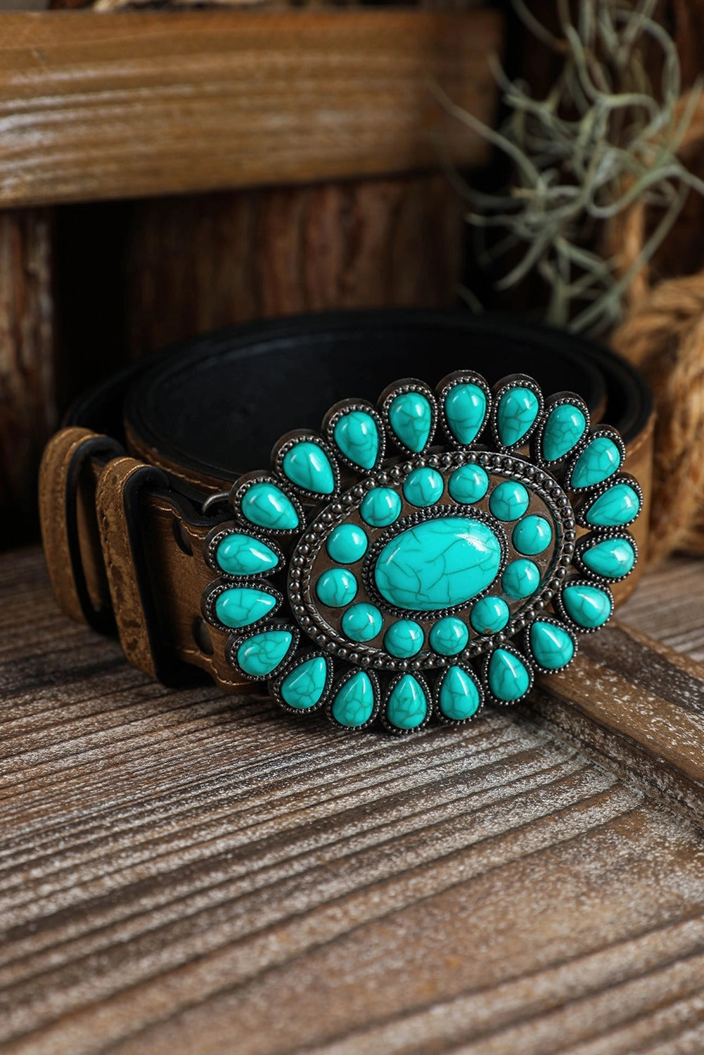 Buffalo Belle - Womens Turquoise Concho Wide Belt