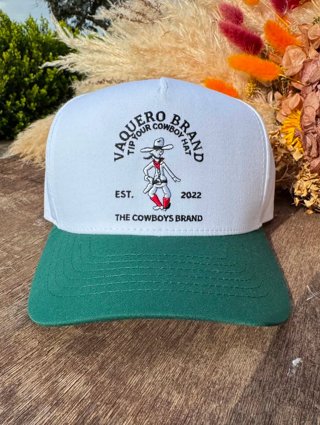 Vaquera Brand - Green Moustache Cowboy Cap