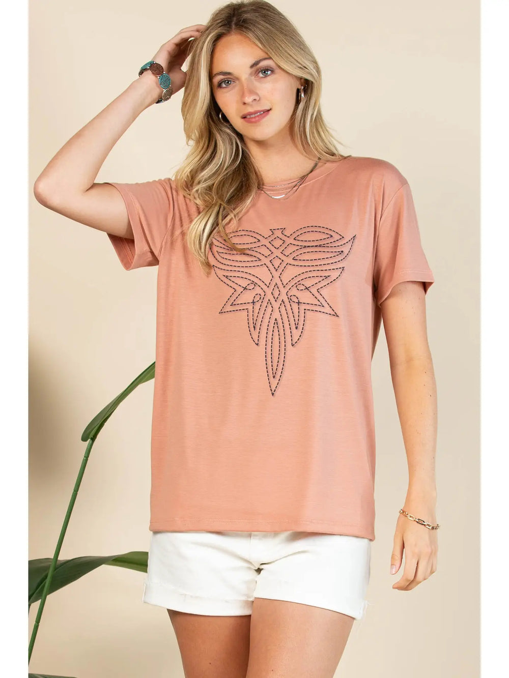 Buffalo Belle - Womens Becca Boot Stitch Tee
