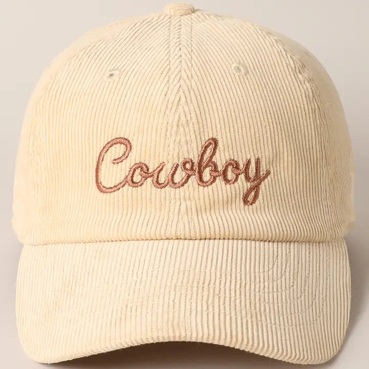 Buffalo Belle - Cowboy Corduroy Beige Cap