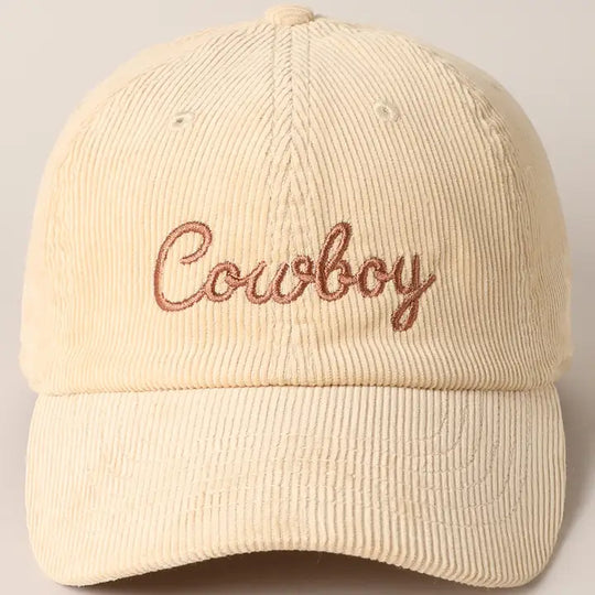 Buffalo Belle - Cowboy Corduroy Beige Cap