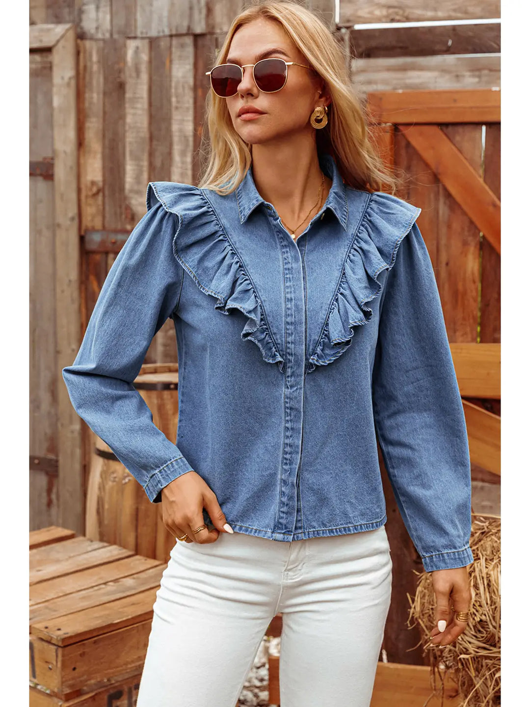 Buffalo Belle - Denim Hayley Blouse