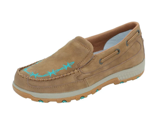 Twisted X - Women's Barbed Wire Cellstretch Slipon Teal