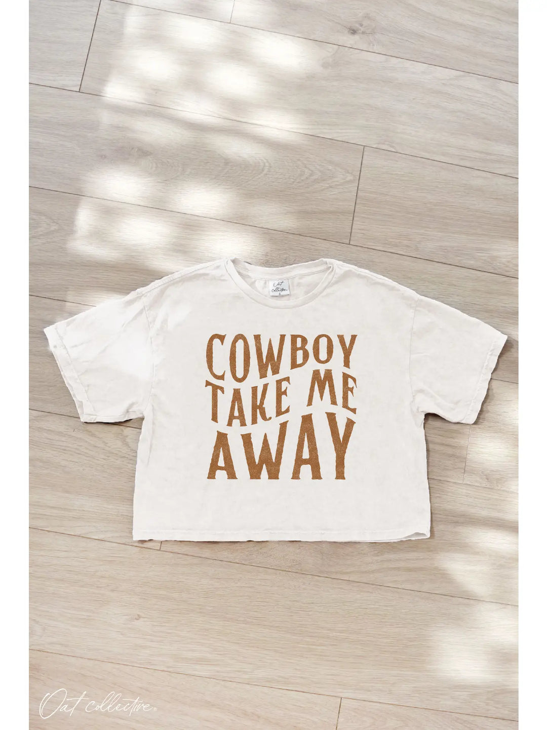 Buffalo Belle - Cowboy Take Me Away Cropped Cream Tee