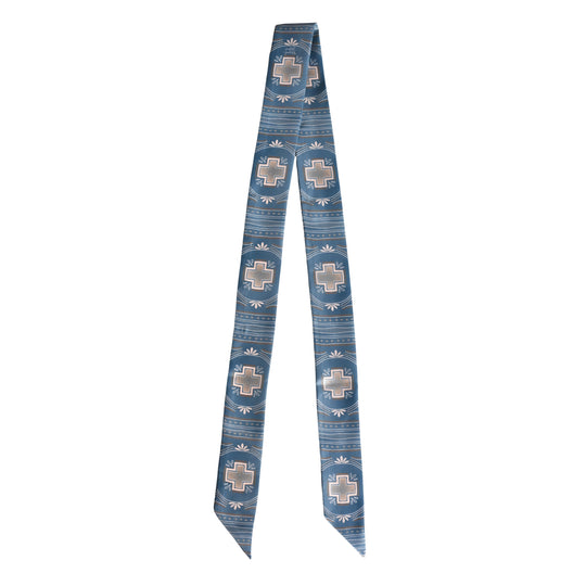 Wild Rag - Blue Cross Geometric Twilly Scarf
