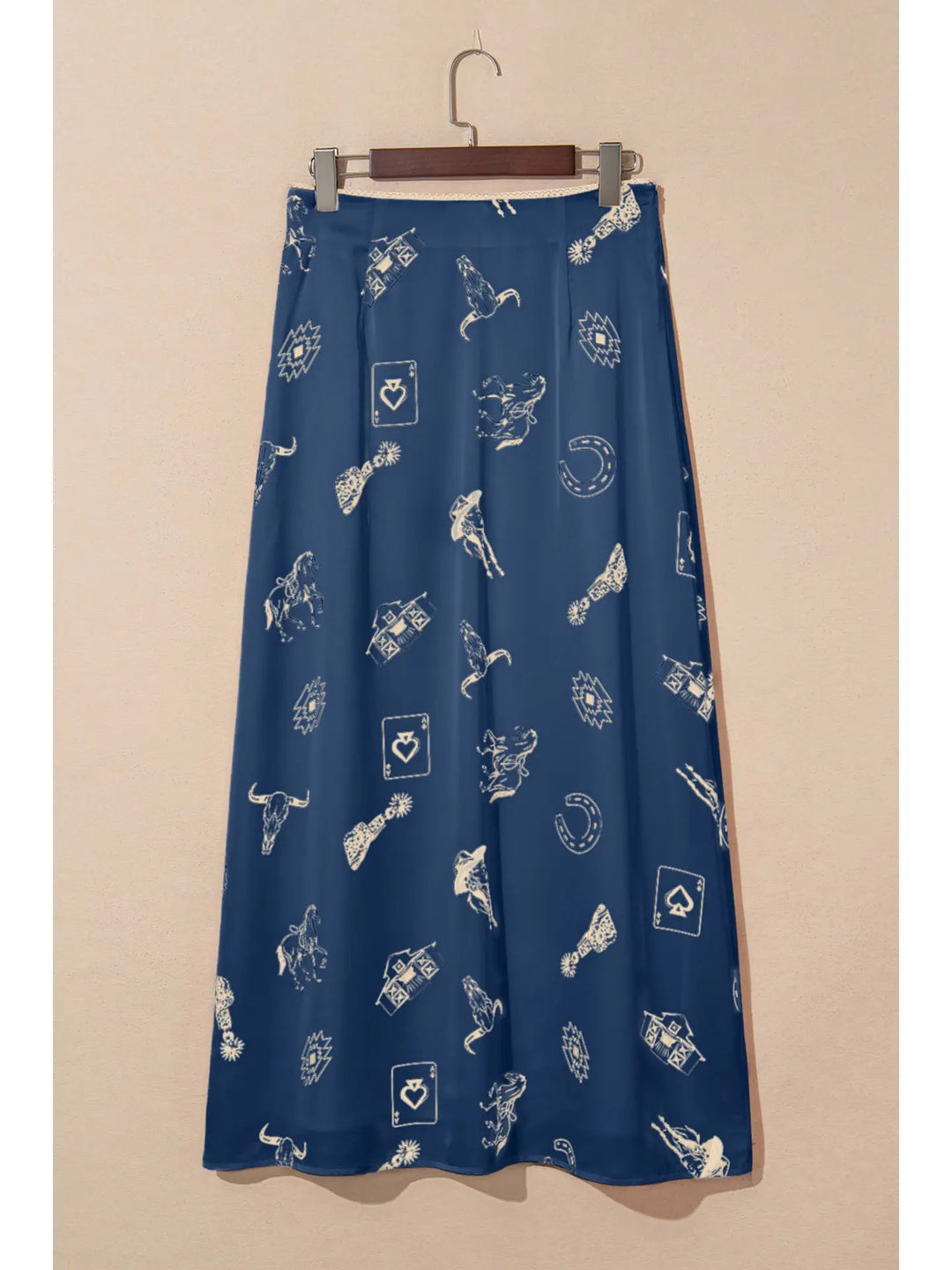 Buffalo Belle - Navy Western Lace Maxi Skirt