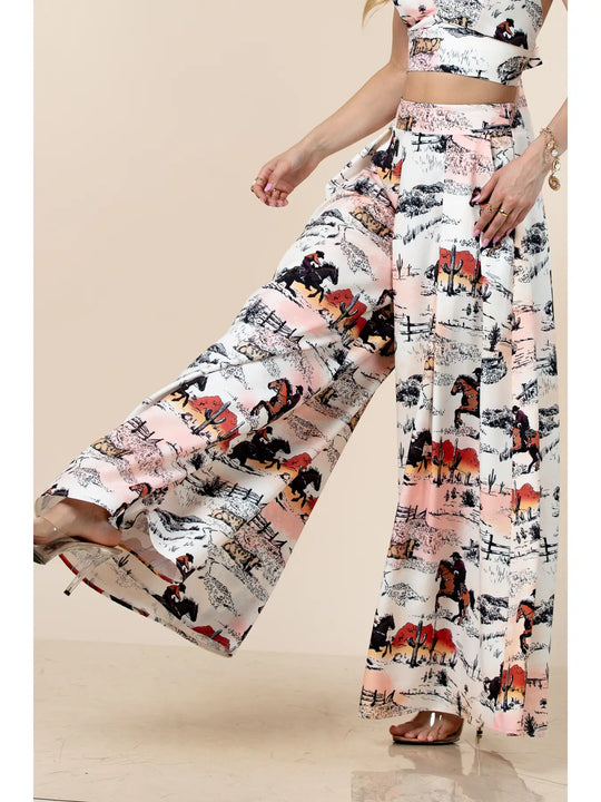 Buffalo Belle - Womens White Hilda Flare Pants