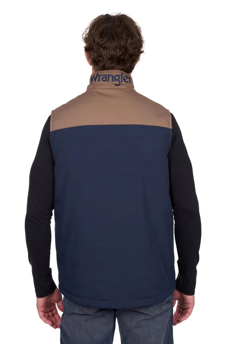 Wrangler - Men's Dean Revs Vest Navy/Tan