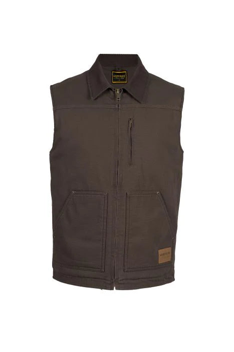 Hard Slog - Men's Canvas Vest - Moss