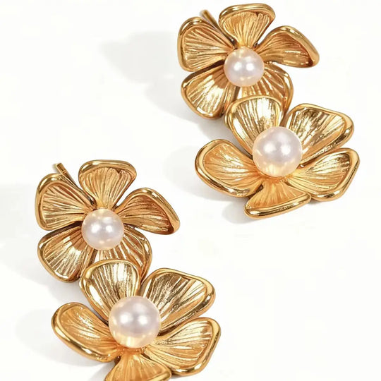 Buffalo Belle - Layla Double Earrings Silver & Gold