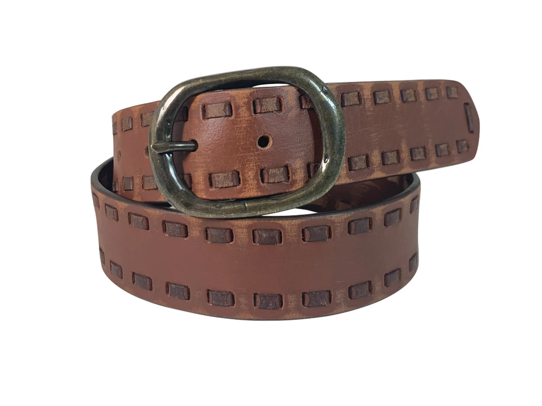 Roper - Womens Belt Distressed Leather w/Lace 9645300