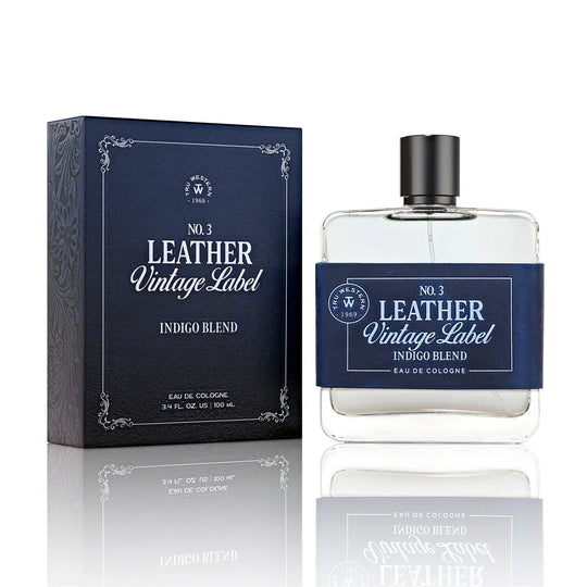 Tru Western - Men's Leather Vintage Label #3 Indigo Blend Eau De Cologne