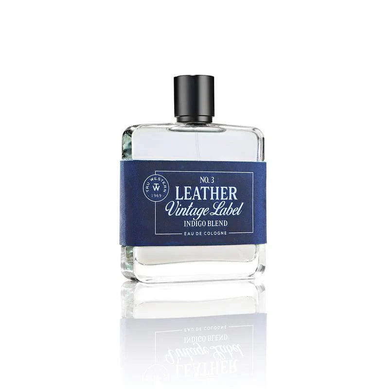 Tru Western - Men's Leather Vintage Label #3 Indigo Blend Eau De Cologne