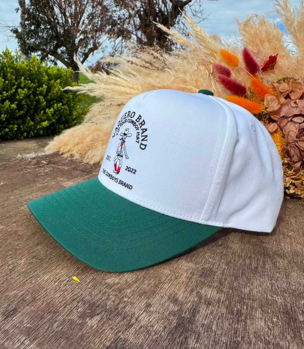 Vaquera Brand - Green Moustache Cowboy Cap