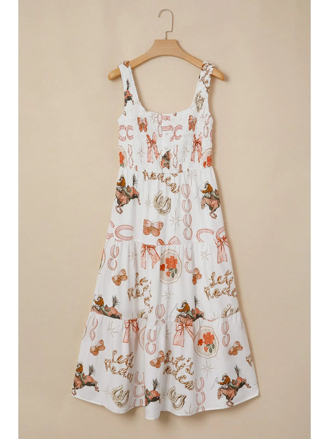 Buffalo Belle - Western Horseshoe Smock Dress