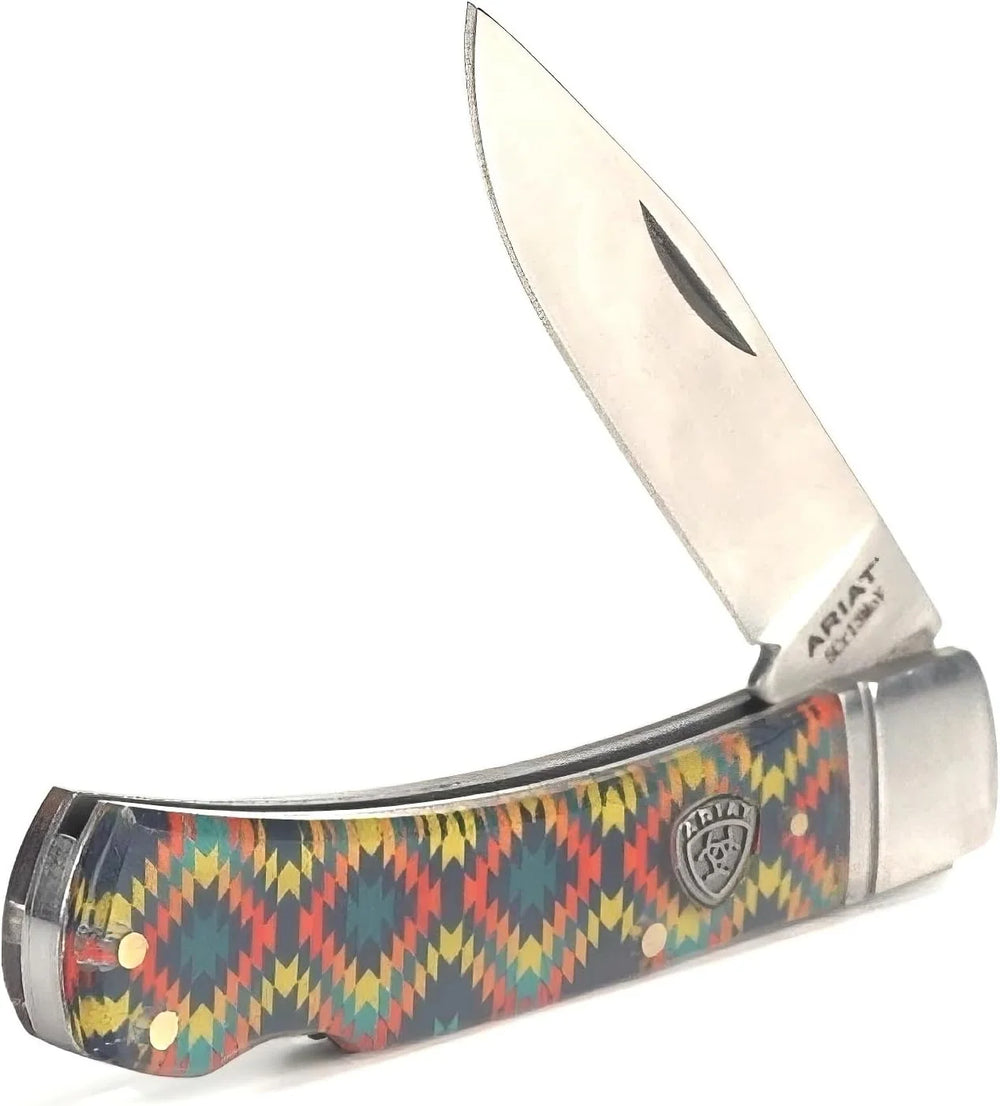 Ariat - 3" Smooth Knife Rainbow Geo Print