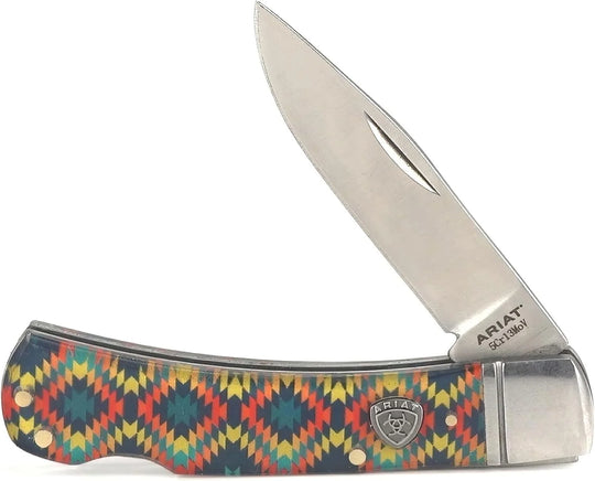 Ariat - 3" Smooth Knife Rainbow Geo Print