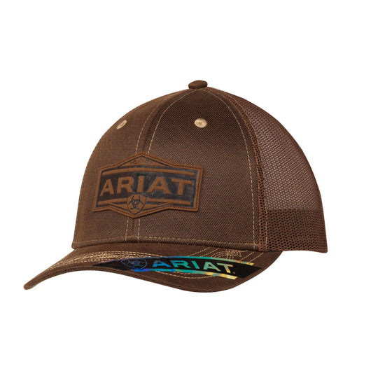 Ariat - Vintage Logo Brown Mesh Snap Back Cap
