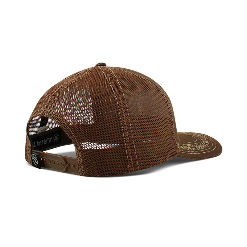 Ariat - Vintage Logo Brown Mesh Snap Back Cap