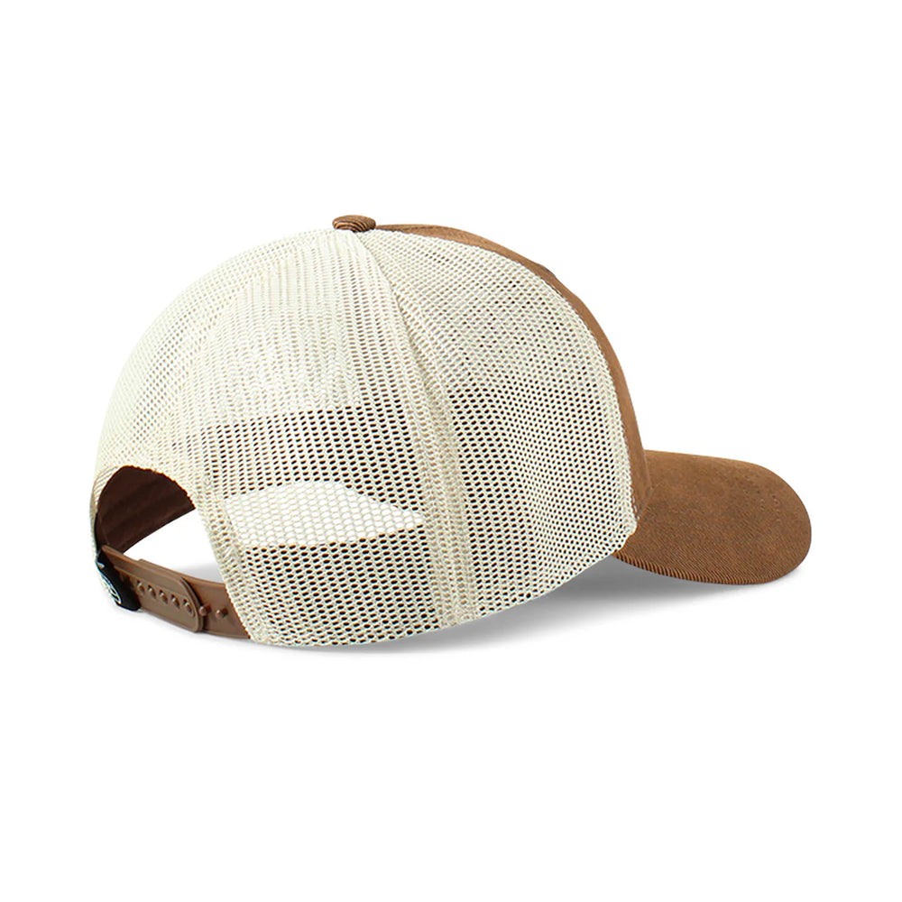 Ariat - Faux Leather Floral Logo Snapback Cap Brown