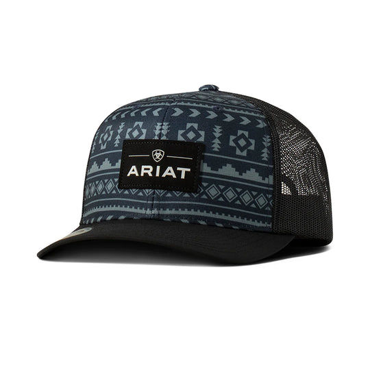 Ariat - Land Of The Free Mesh Navy Snap Cap