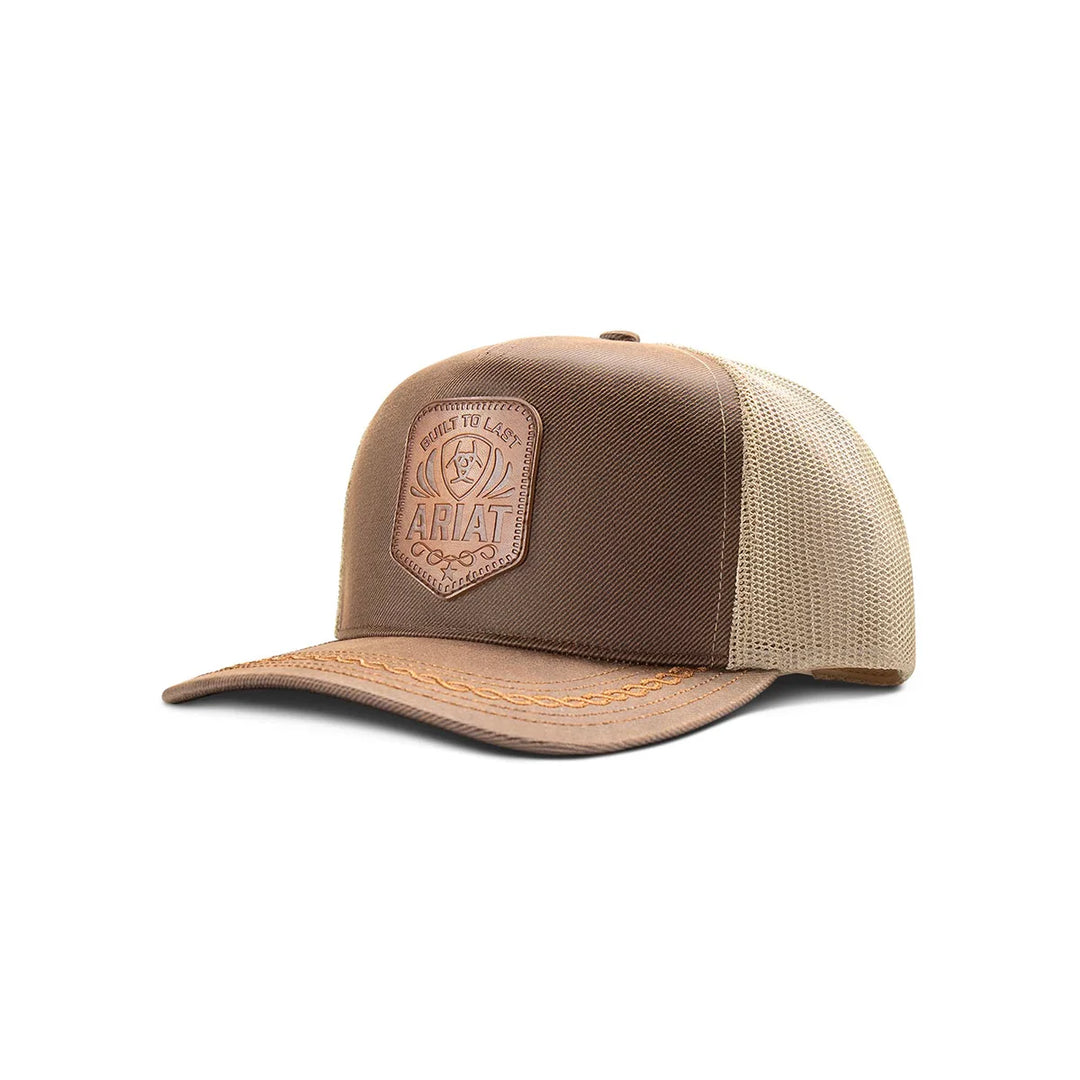 Ariat - Faux Leather Patch Cap Brown