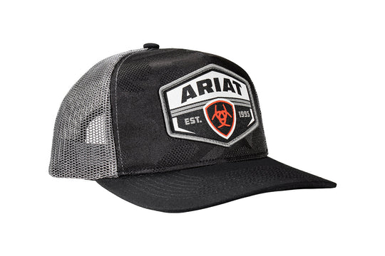 Ariat - Camo Patch Trucker Cap Black