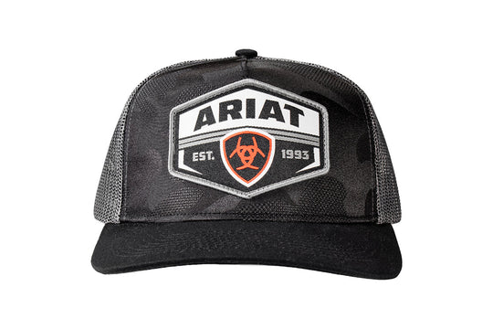 Ariat - Camo Patch Trucker Cap Black