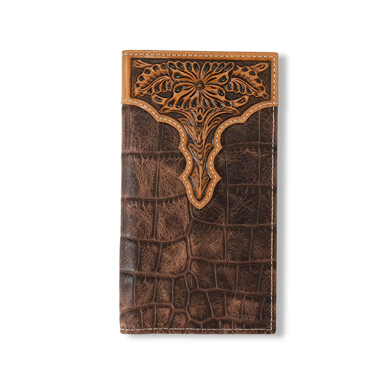 Ariat - Mens Dark Leather Rodeo Wallet