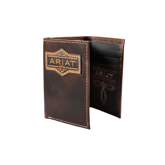 Ariat - Patch Tri-Fold Wallet Brown