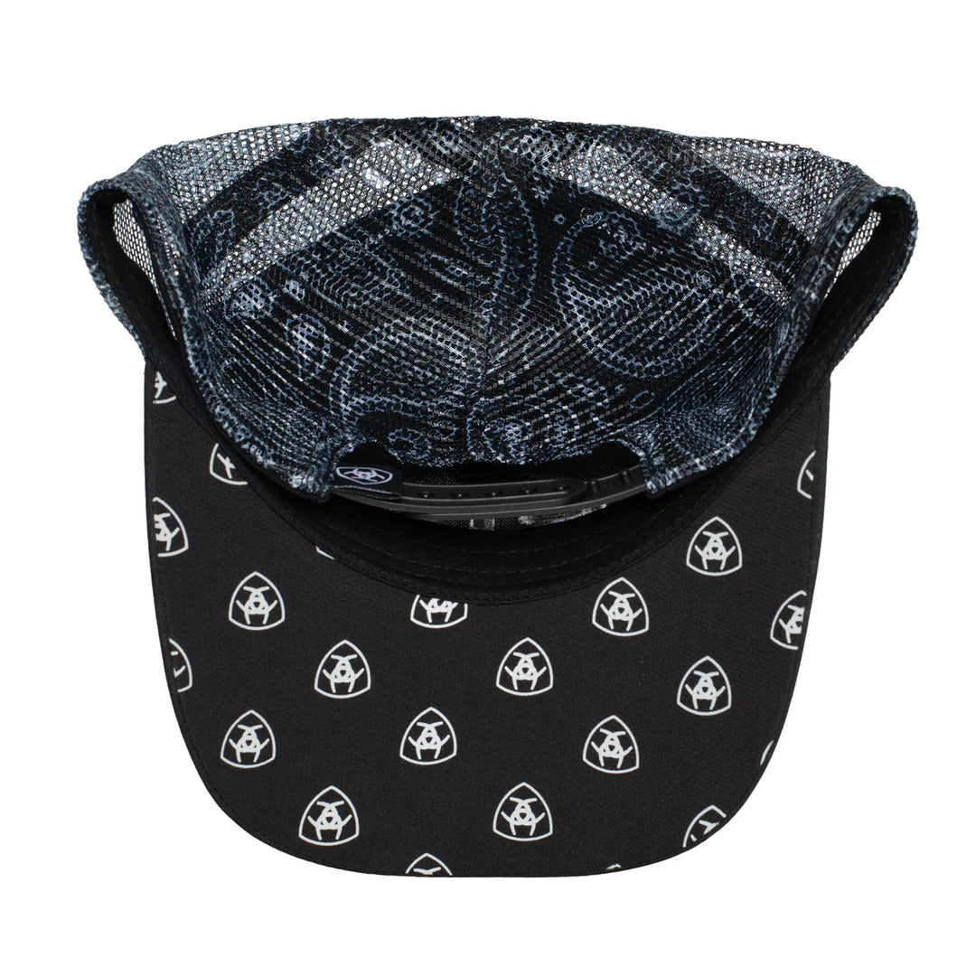 Ariat - Black Paisley Trucker Cap
