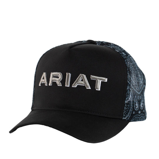 Ariat - Black Paisley Trucker Cap