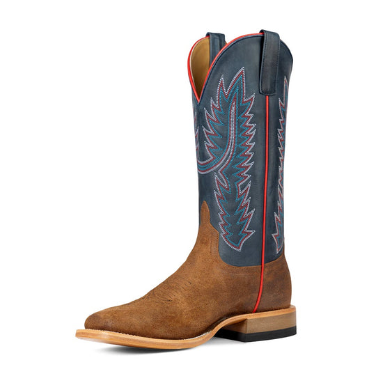 Horse Power - Mens Tobacco Blue Suede Boots