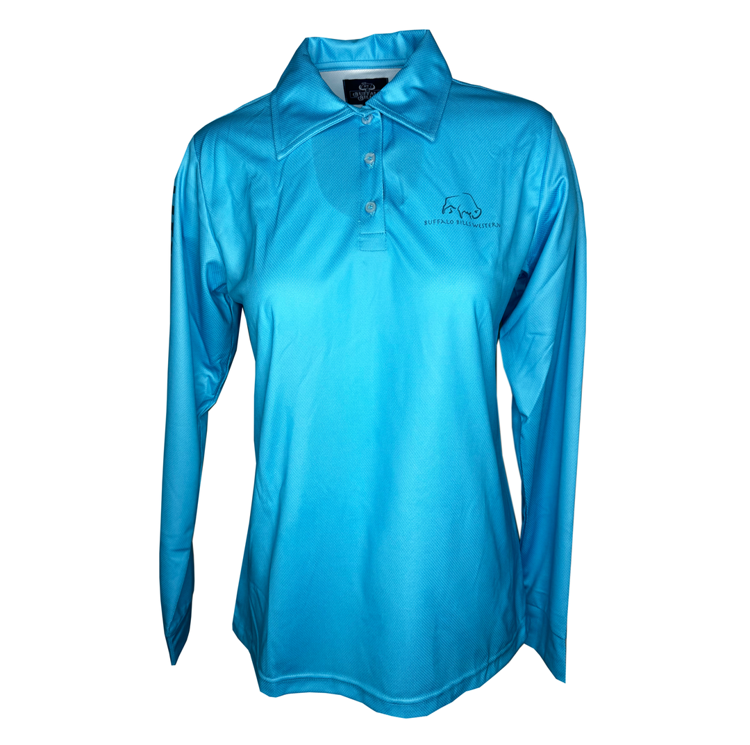 BBWS - Womens Light Blue NT Map Fishing Shirt