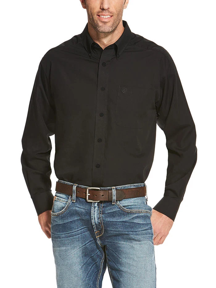 Ariat - Men's Black Wrinkle Free Solid Shirt