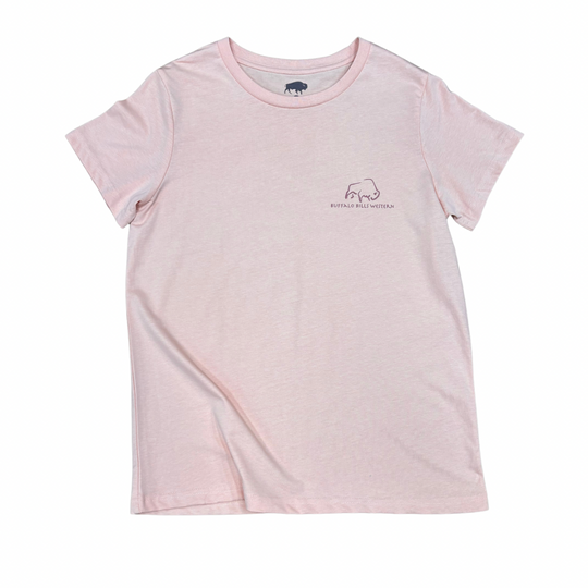 BBWS - Womens Pink Buff Ringer Tee