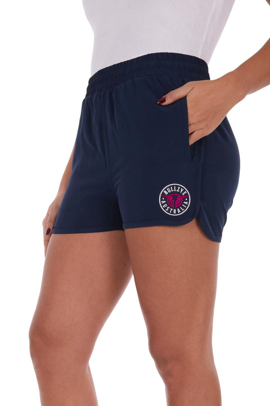 Bullzye - Womens Navy/ Pink Addie Sports Shorts
