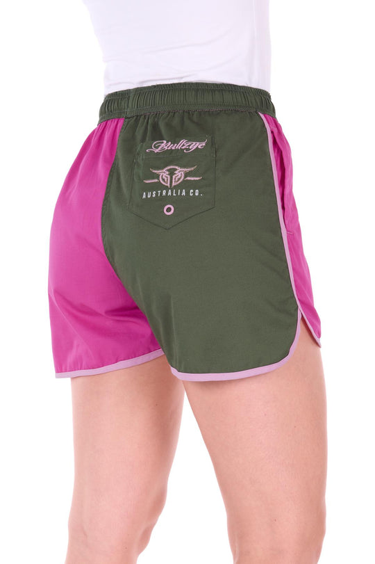 Bullzye - Womens Cody Sage/Hot Pink Shorts