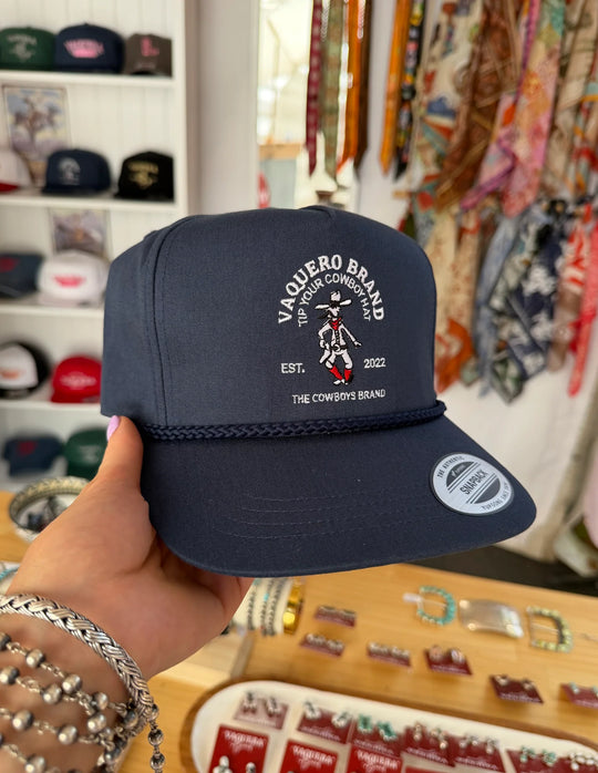 Vaquera Brand - Navy Moustache Cowboy Cap