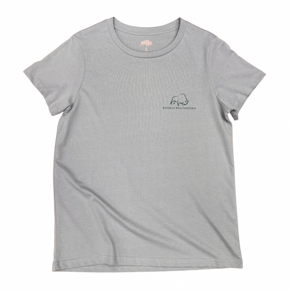 BBWS - Womens Pale Blue Buff Ringer Tee