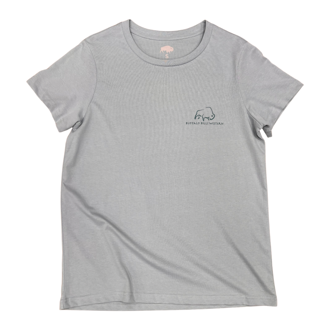 BBWS - Womens Pale Blue Buff Ringer Tee