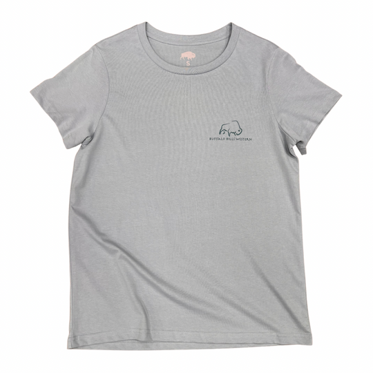 BBWS - Womens Pale Blue Buff Ringer Tee